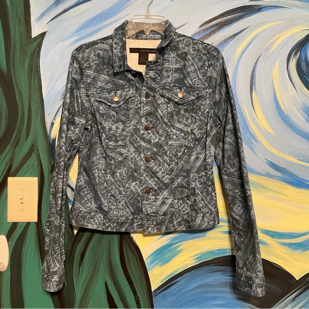 Calvin Klein Jeans Blue Aztec Print Jacket